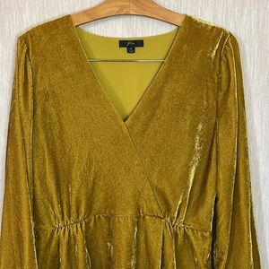 J. Crew Velvet Faux Wrap Blouse